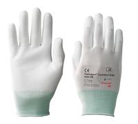 Honeywell K amapur® Comfort 616+ Gants de Protection Mécanique, Lavables, Blancs, En Polyuréthane et Polyamide, Respirants, Taille 08, 061608941E (Sac de 10 Paires)