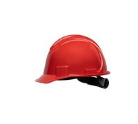 Honeywell North Short Brim NSB20015E Casque de Sécurité à Bord Court, Rouge, Non Ventilé, Mécanisme à Double Verrouillage, Suspension à Cliquet 4 Points, Polyéthylène Haute Densité (1 Pièce)