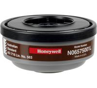 Honeywell Protection respiratoire Filtre à gaz en plastique pour masque de classe 1 (N06575001L) Série N Filtre à gaz A1