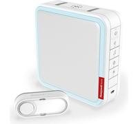 Honeywell Serie9 Kit carillon sans fil Fonction répéteur Choix de la mélodie MP3 blanc Portée radio jusqu'à 200 m avec fonction répéteur