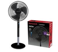 Honeywell Ventilateur oscillant sur pied Advanced QuietSet® (5 vitesses, fonction minuterie, oscillation à 70 °, hauteur réglable, télécommande, pratique) HSF600B