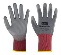 Honeywell WorkEasy WE21-3113G Gants de Protection Contre Les Coupures, Résistants à l'Abrasion, Niveau de Protection CUT 1, Rouge/Gris, Taille 7/S (Lot de 10 Paires)