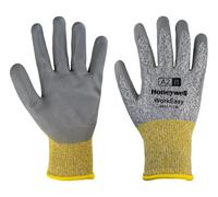 Honeywell WorkEasy WE22-7113G Gants de Protection Contre Les Coupures, Résistants à l'Abrasion, Niveau de Protection A2/B, Jaune/Gris, Taille 7/S (Lot de 10 Paires)