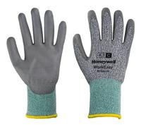 Honeywell WorkEasy WE23-5113G Gants de Protection Contre Les Coupures, Résistants à l'Abrasion, Niveau de Protection A3/C, Vert/Gris, Taille 8/M (Lot de 10 Paires)