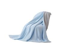 Honfitat Couverture d'été en soie glacée, literie légère et rafraîchissante, lavable en machine, bleu, 150 x 200 cm