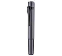 HONG DIAN Hongdian Mini stylo plume M2 Black Forest, pointe extra fine douce et forme élégante en aluminium de poche courte (gris sidéral) 1 unité (Lot de 1)