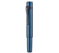 HONG DIAN M2 Black Forest Mini stylo plume, bec courbé et forme élégante en aluminium, stylo de voyage court de poche (bleu nuit)