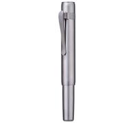 HONG DIAN M2 Stylo plume mini en titane, plume à lame longue et forme élancée en métal, stylo de poche court pour voyage (gris titane)