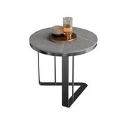 hongchenke34 Table D'appoint pour Canapé Table d'appoint de canapé Petite Table Ronde Style Moderne Salon Basse en métal for Chambre café(Noir)