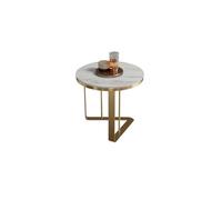 hongchenke34 Table D'appoint pour Canapé Table d'appoint de canapé Petite Table Ronde Style Moderne Salon Basse en métal for Chambre café(Gold)