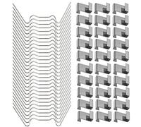 HONGCI 100 Pcs Clip de Fixation pour Vitre de Verre - 50 W en Fil et 50 de Chevauchement en Acier Inoxydable