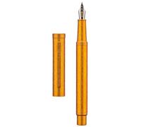 Hongdian 1851 Stylo-plume Forest Fleurs de Glace Dorée, Pointe Courbée Design Classique avec Convertisseur et Étui en Métal