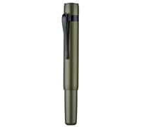 Hongdian M2 Stylo-plume noir Forest Mini, plume à lame longue et forme élancée en aluminium, stylo de poche court pour voyage (vert armée)