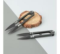 Hongmeru Lot de 2 mini ciseaux de couture en forme de U pour point de croix, cisaille à fil en acier à haute teneur en carbone, ciseaux à broder, mini tondeuse pour couper du tissu, tondeuse
