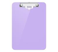 Hongri Porte-bloc Presse-papiers en plastique violet format A4 standard pour infirmières, étudiants, bureau et femme, avec porte-stylo et clip discret, taille 31,8 x 23 cm