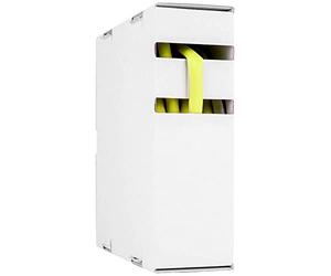Hongshang 211184248 Gaine thermorétractable sans colle jaune 9,50 mm 4,80 mm Taux de rétrécissement : 2:1 10 m