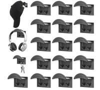 HongSiFang Porte Casquette Mural, 16 Pcs, Noir | Crochets pour porte-chapeaux, crochets pour support de chapeaux, rangement pour chapeaux, support pour casquettes de baseball