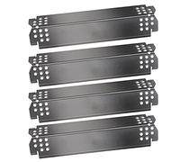 Hongso PPC0054 Lot de 4 plaques chauffantes en acier et porcelaine pour barbecue Nexgrill 720-0830H, 720-0864, 720-0864M et autres modèles de grill, tente de bouclier thermique, couvercle de brûleur, contrôle de flamme, PPC0054