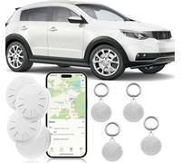 HONGTOP H Lot de 4 étiquettes de suivi d'articles avec étui étanche pour vos clés, portefeuille, etc., traqueurs de bagages fonctionne avec l'application Find My (iOS uniquement)
