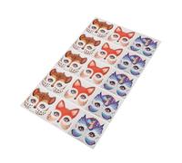 HONITANO 15 Pièces Stickers Visage Pailletés Garçon Fille Décorations Faciales Animaux Cartoon Renard Girafe Licorne Stickers Ornementaux pour Fêtes et Jeux Garçon Fille