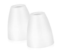 HONITANO Abat Jour à Suspendre Design Simple et Élégant en Plastique Blanc 2pcs Compatible Douille E14, Résistant la Déformation pour Lampe de Bureau et Lampe de Chevet