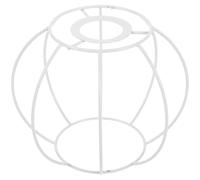 HONITANO Cadre d'abat-jour, support d'abat-jour en métal blanc, cadre pour abat-jour rétro, élégant, pour lampes de plafond et éclairage, armature, facile à utiliser, cadre