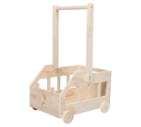 HONITANO Caisse de rangement en bois en forme d'ourson avec poignée et roulettes, idéale pour une baby shower. Un joli coffret de rangement et de présentation pour les jouets des filles et des