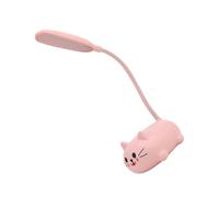 HONITANO Lampe de Bureau Chat Rose pour Garçon et Filles Recharge USB Pratique en Plastique, Veilleuse pour Filles comme Présent pour Chambre ou Bureau