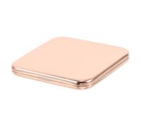 HONITANO Miroir de Maquillage Compact Double Face Grand Format Inoxydable Rose Doré Grossissant Portable pour Hommes et Femmes Usage Voyage Pliable