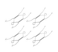 HONITANO Présentoir mural d'assiettes, crochets muraux pour assiettes, lot de 4 en acier inoxydable, forme W, pour assiettes décoratives 14~18cm, petit espace