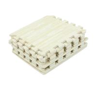 HONITANO Tapis de Sol Emboîtables en Mousse Eva Grain de Bois 30x30x1 Cm pour Bébé Tapis D’éveil Antidérapant Chambre Salon 10 Pièces Bordures