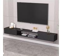 HONKERW Meuble Tele Support TV Flottant, Console multimédia for télévision, Centre de Divertissement avec Support TV de Rangement Mural for Salon Industriel(Color4,1.4m)