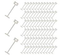 HONMEET 100pièces Épingles Acier pour Système de Nivellement Carrelage Aiguilles Réutilisables Niveauur Précis pour Mur et Sol et Anticorrosion
