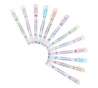 HONMEET 12 Pièces Stylo Surligneur à Pointe Fine, Ensemble ABS | Marquage de Courbes, Fleurs et Vagues, Usage Bureau et Dessin, Traits Nets et Réguliers