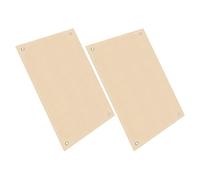 HONMEET 2 Pièces Tapis Isolant Ignifuge en Fibre de Verre Beige 80x60cm pour Terrasse et Surfaces Composites, Pliable et Résistant au Feu, pour Camping et Rassemblements en Plein Air