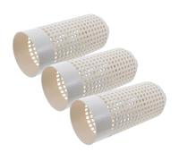 HONMEET 3 Pièces Composteur Enterré Mini pour Jardin Extérieur Couvercle | Plastique Beige, Trous de Ventilation à 360 Degrés, Protège la Pluie, pour Parterres Surélevés