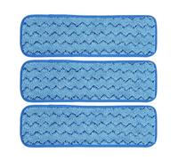 HONMEET 3 Pièces Lingettes pour Balai en Microfibre Réutilisables Absorption d'eau Optimale Compatibles Balai Plat pour Nettoyage Sols Humides et Secs Usage Domestique