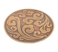 HONMEET Applique Sculptée Décoration Classique en Laiton Style Traditionnel Chinois Vintage Installation Facile et Charme Noble pour Porte de Meuble Cuisine
