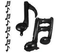 HONMEET Ballons en Aluminium Accessoires Élégants Lot de 10 de Notes de Musique Noir et Décorations Accrocheuses pour Décoration de Fête à Thème Musical pour Bar et Anniversaire