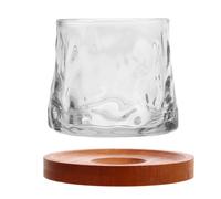 HONMEET Base Bois Verre à Whisky Cocktail Rotatif, 160ml, Classique | Verre, Verre de Dégustation, Design Rotatif, Boisson à Domicile, Usage Bar Vintage