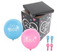 HONMEET Boîte à Ballons pour Shower en Papier et Plastique, Décoration pour Fête Prénatale Ballons pour Annonce Bébé