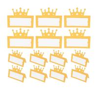 HONMEET Cartes Marque-place Design Élégant et Pliable en Papier Or Forme Couronne 50 Cartes de Table pour Célébrations pour Fêtes et Banquets