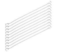 HONMEET Chaîne Métal Suspendre 10pcs en Fer Argenté Résistante aux Intempéries avec Accroche Sécurisée pour Panneaux et Nichoirs Usage Intérieur et Extérieur