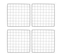HONMEET Clôture Accessoires Robustes en Fer Noire pour Animaux de Compagnie 4pcs, Filet de Protection Jardin et Volaille pour Cage et Enclos Intérieur