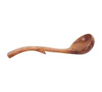 HONMEET Cuillère à soupe bois avec crochet incurvé et manche long, louche résistante chaleur pour service et remuer en cuisine