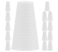 HONMEET Décoration Suspendue à Cordon 50 pièces en Plastique Blanc, Boutons de Cordon pour Stores Romains, Usage en intérieur et Bureaux avec Application Large