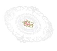 HONMEET Dessous de Verre en Dentelle Blanche Élégante Broderie, Résistant à l'usure, en Fibre de Lait, pour Mugs et Tasses à Café Maison Présent de Pendaison de Crémaillère