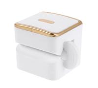 HONMEET Distributeur de Tubes Multifonction en PP, Presse-tube Blanc pour Dentifrice, Colle et Gel, Organiseur Mural Adapté aux Enfants et Usage Familial en Salle de Bain