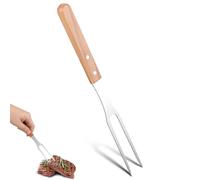 HONMEET Fourchette à Viande et Multifonctionnelle en Acier Inoxydable avec Poignée en Abs, Fourchette à Deux Dents Géante Facile à Nettoyer pour Barbecue Extérieur