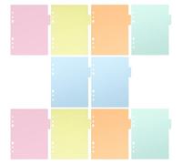HONMEET Lot de 2 Feuilles D'onglet en Plastique Coloré A5, Séparateurs pour Cahier 6 Anneaux, Index pour Organiser Carnet de Notes L'école